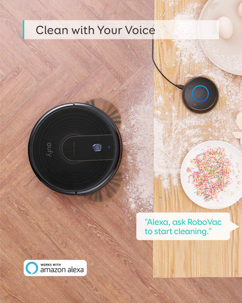 eufy Robot Vacuum C10 with Self Empty Station, 4,000Pa, 2.85-Inch Ultra-Slim Body, Up to 60 Days of Hands Free Cleaning,Carpet Cleaning, Edge Expansion Brush, Quiet, Point Laser Navigation