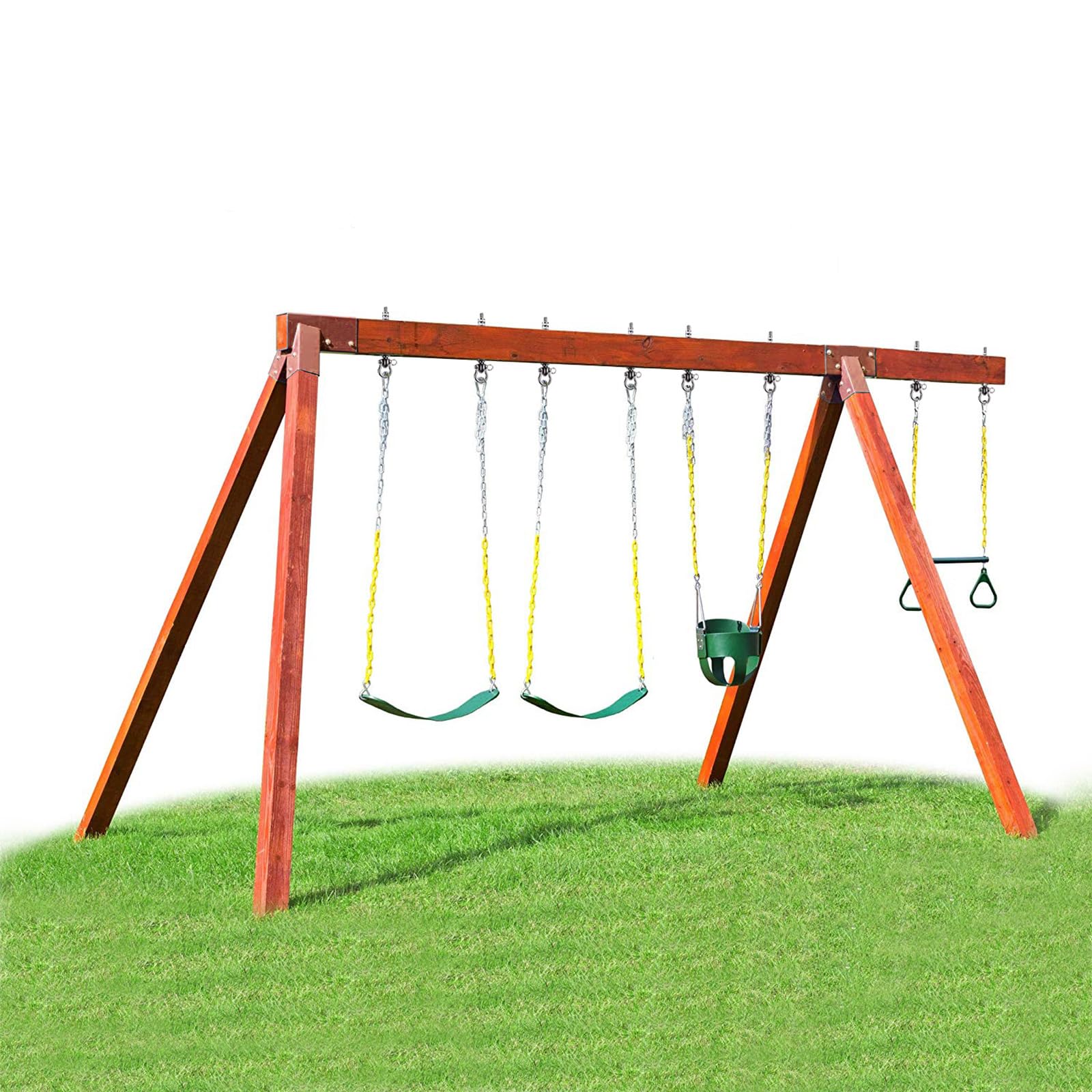 Dolibest 6pcs Swing Hanger, Heavy Duty Hammock Hook M8 Hanging Chair Screw Eye Bolt 245mm Swivel Ceiling Beam Mounting Bracket for Yoga Rope/Aerial