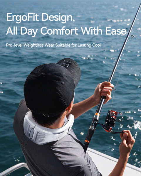 RANVOO AICE LITE Plus 2025 Max Cooling Airflow [No.1 Coolest & Most Durable] Neck Air Conditioner, Ultimate Immersive Personal AC 6000 mAh Rechargeable Neck Fan Blow Cold Air, Gifts for Mom/Dad, White