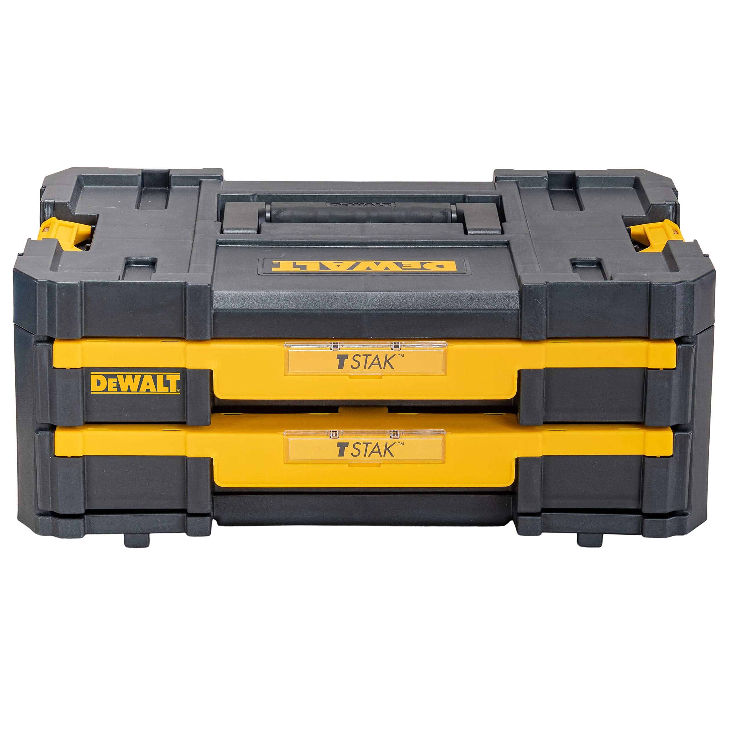 DeWalt DWST1-70706 T-Stak IV Tool Storage Box with 2-Shallow Drawers, Yellow/Black, 44 x 31.4 17.6 cm
