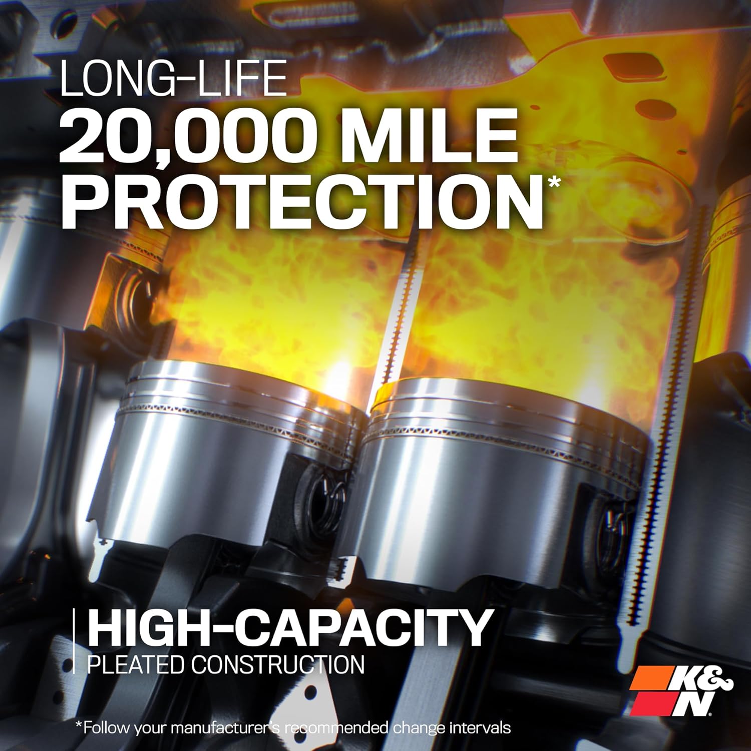 K&N Oil Filter - High Performance-Series compatible with Hyundai & Kia (HP-7046), Red