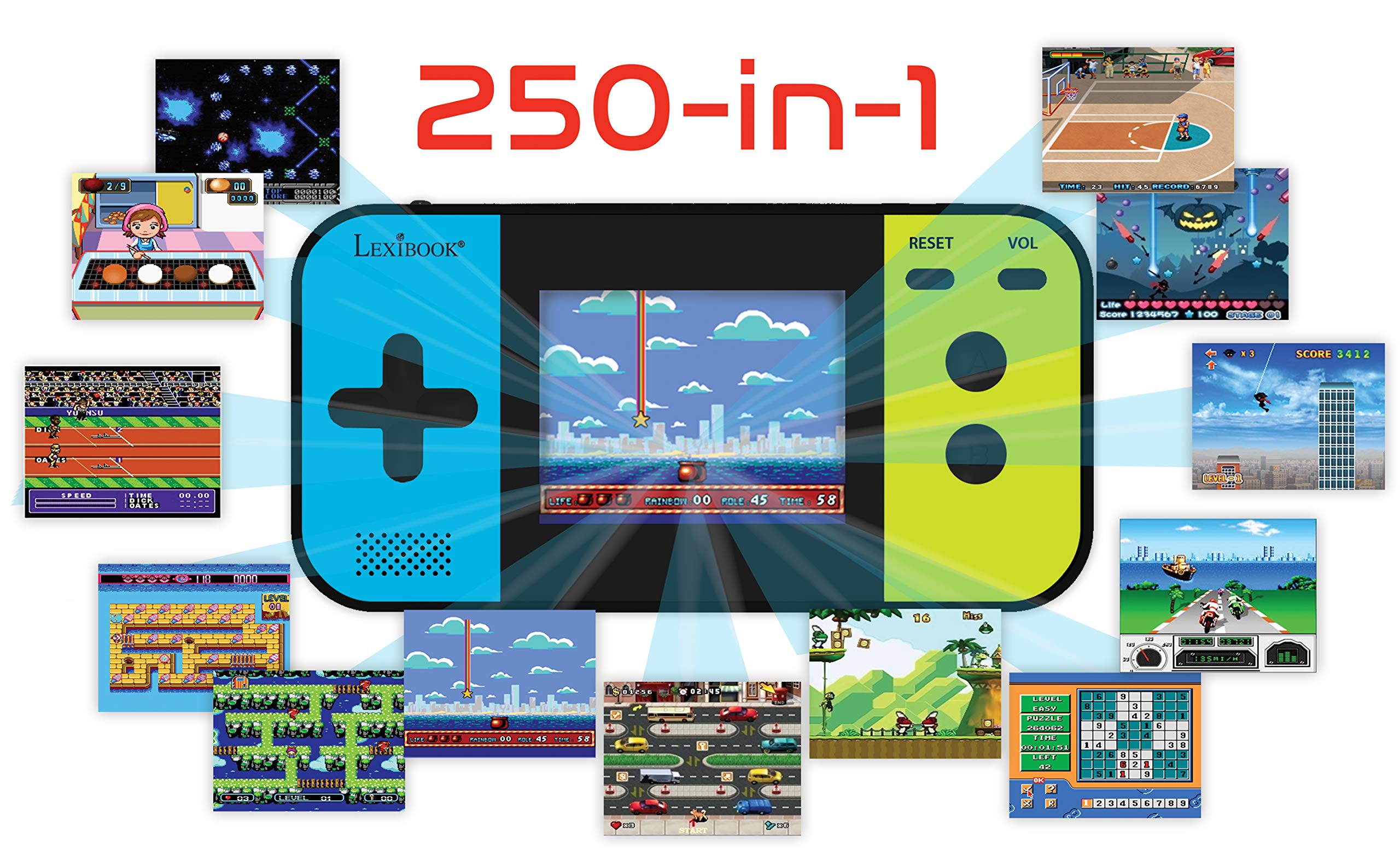 Lexibook, Power Cyber Arcade®, 300 Games Portable Game Console, JL3000