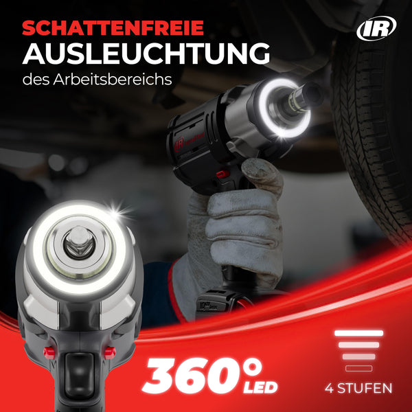 Ingersoll-Rand W7172-K22B-EU Impact Wrench, 3/4 Inch 20V Cordless Impact Wrench, 2X BL2022 Li-Ion Batteries 5.0 Ah + Charger Kit (UK Plug) in Case