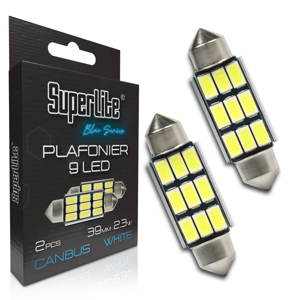 Superlite Set of 2 T10 Bulbs with 18 Leds from the Blue Series range. CanBus Technology and 6500K Colour Temperature. Ideal for Car and Truck.