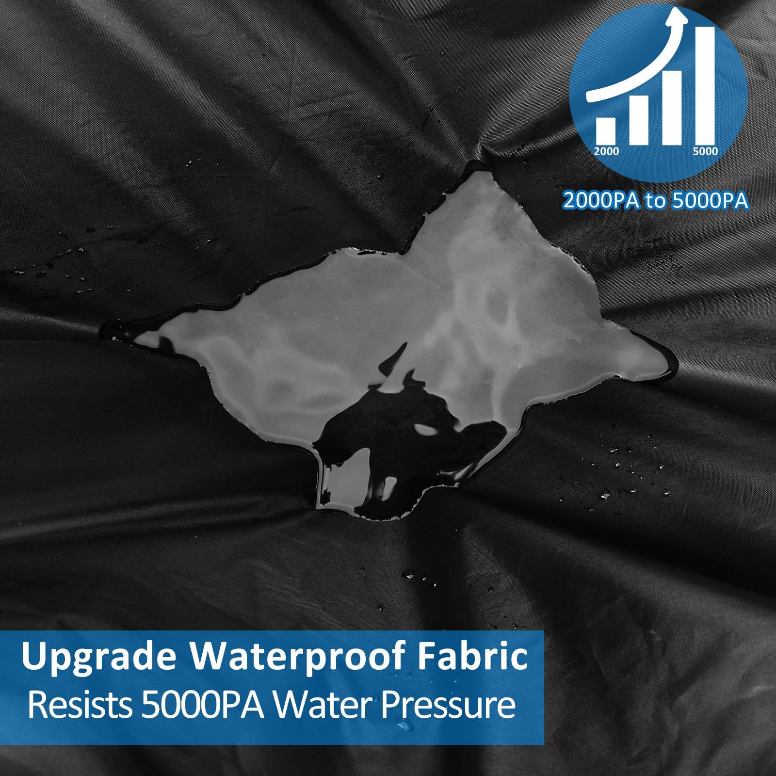 Wanocean Garden Furniture set Covers, Outdoor Patio Furniture Cover Waterproof 420D Oxford Anti-UV Tear-Resistant Rectangular Rattan Furniture Covers