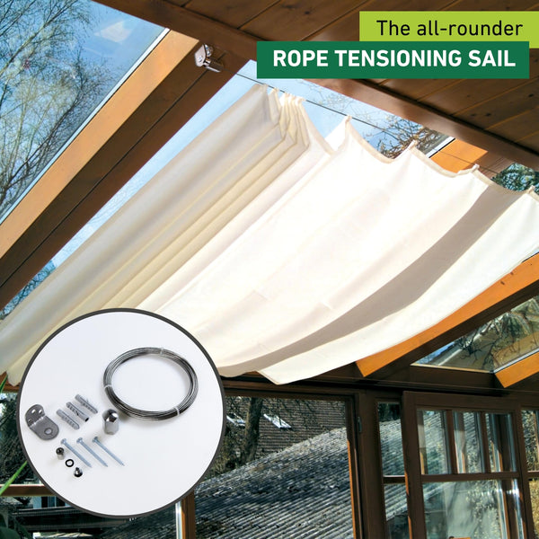 Windhager InoxLine Stainless Steel Mounting Set for Sun Sail, Rope Tension Awnings Accessories, Mounting Set for Sun Protection, 10885 Silver, 6.1 x