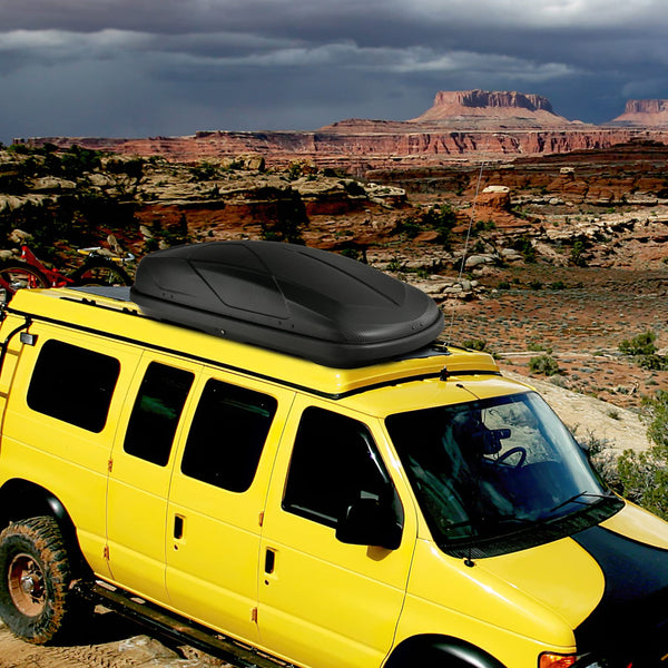 TANGZON Car Roof Box, 400L Extra-Large Car Top Roofbox with Dual Side Opening, Waterproof Hard Rooftop Cargo Carrier Storage Box for Tents Bags Luggage, Fits Most Cars (Black)