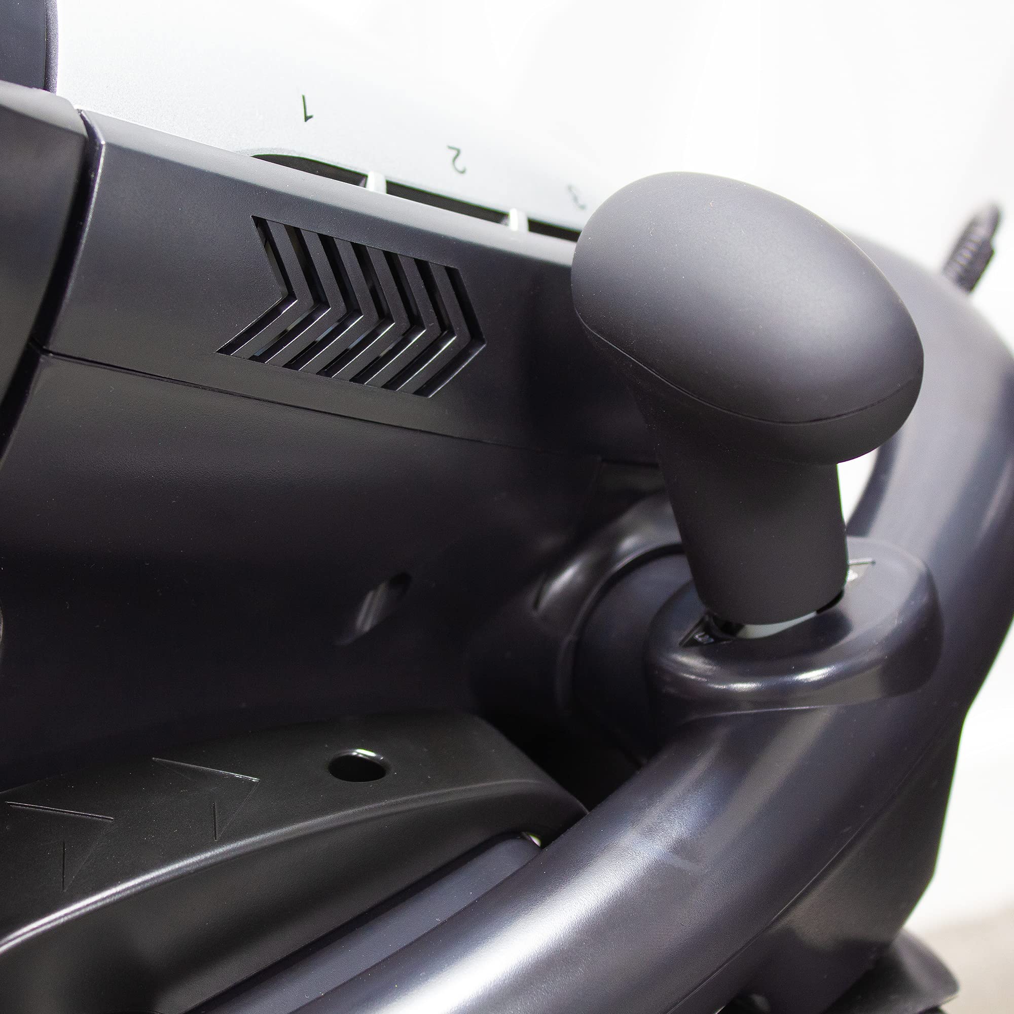 X-Rocker Steering Wheel Stand, Foldable Racing Wheel Stand with Seat Fixing Rod, Adjustable Height, Adjustable Angle, Suitable for Logitech, XBOX, Madcatz, Playstation, Racing Wheel Stand - Black