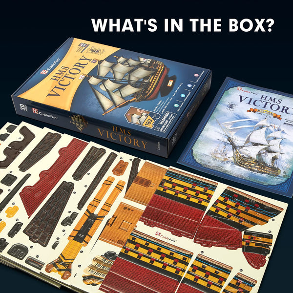 CubicFun LED Pirates of the Caribbean Flying Dutchman Model Kits for Adults to Build 3D Jigsaw Puzzles Ship Model Building Gifts for Adults Kids Girls Boys - 360 Pieces