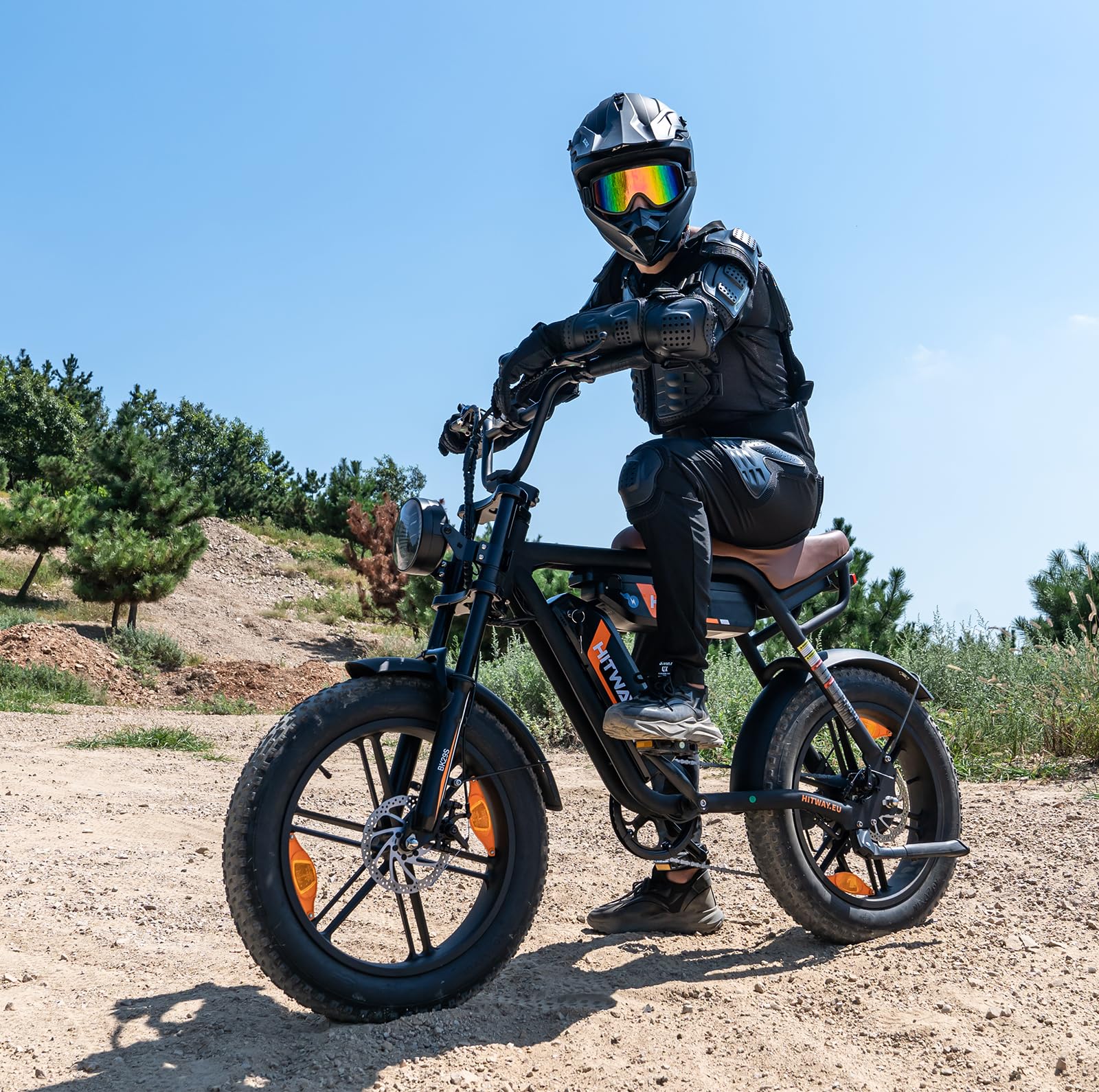 HITWAY Electric Bicycle, 20 * 4.0 inch Off-Road EBIKE for Adults with 250W Motor and 48V 15Ah/2 * 48V13Ah Battery, 7 Speed Snow Bike range 45-150 km