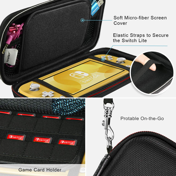 ivoler Carry Case for Nintendo Switch 2 (2025 Model) – Protective Portable Hard Shell Pouch Carrying Travel Game Bag – Black