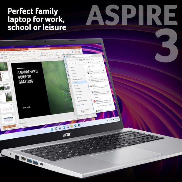 Acer Aspire Go 15 AG15-42P Laptop - AMD Ryzen 7 5825U, 16GB, 1TB SSD, Integrated Graphics, 15.6 Inch Full HD, Windows 11, Silver