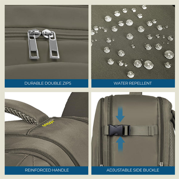 Cabin Bag 45x36x20 for New Easyjet, Underseat Cabin Luggage Bags Carry on Travel Backpack Cabin Size for Airplanes, 30L Hand Luggage Suitcase Water Resistant Laptop Backpacks Black