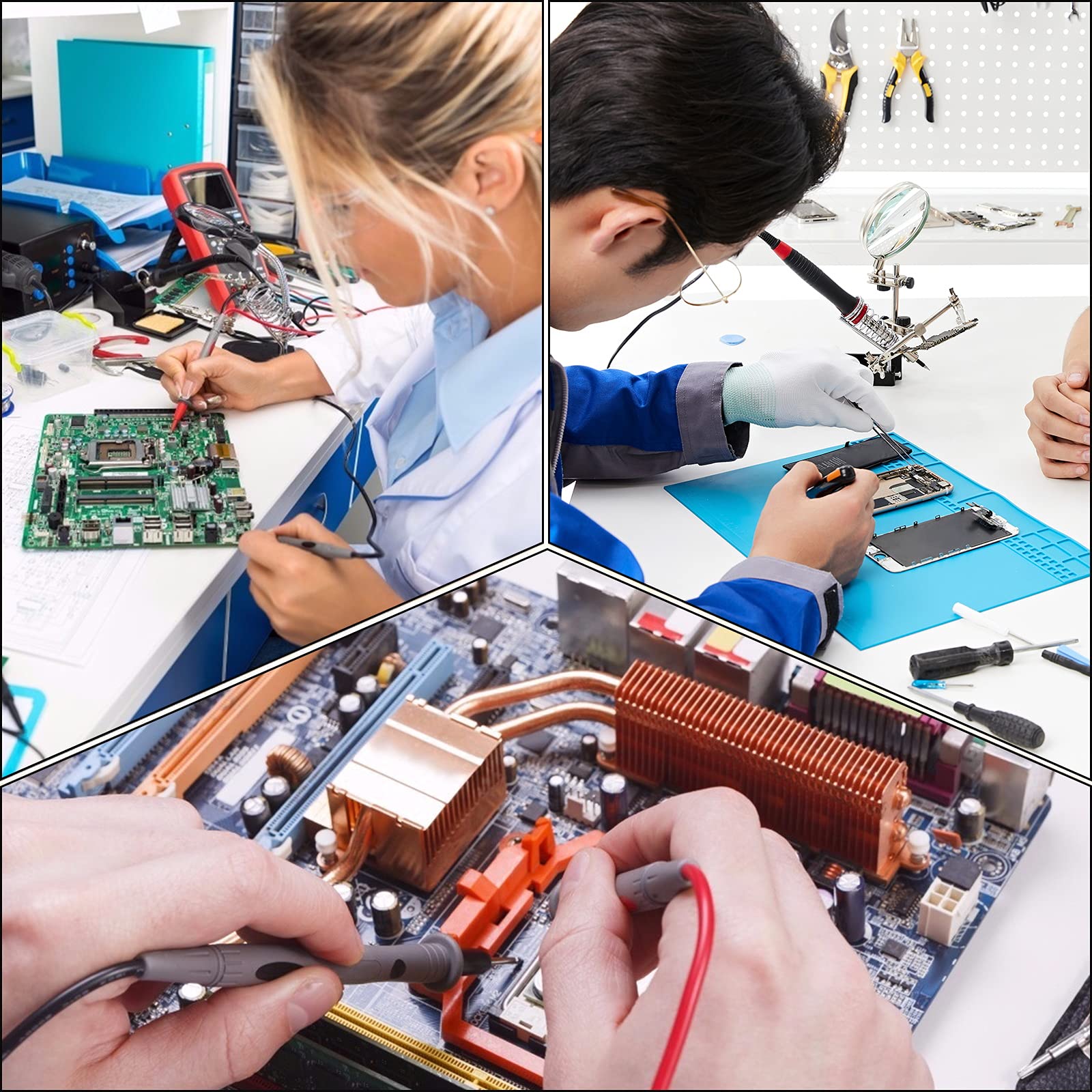 DC power supply (0-30V,0-10A) adjustable, switching power supplies, mini high precision 4-digit display with USB fast charging interface, variable lab bench power supply, output button/encoder knob