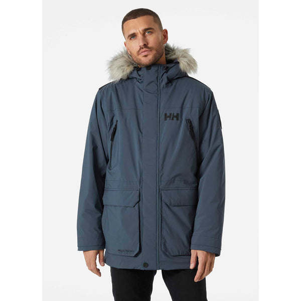 Helly Hansen Men's Reine Parka – Waterproof Insulated Parka with Adjustable Hood and Reflective Details