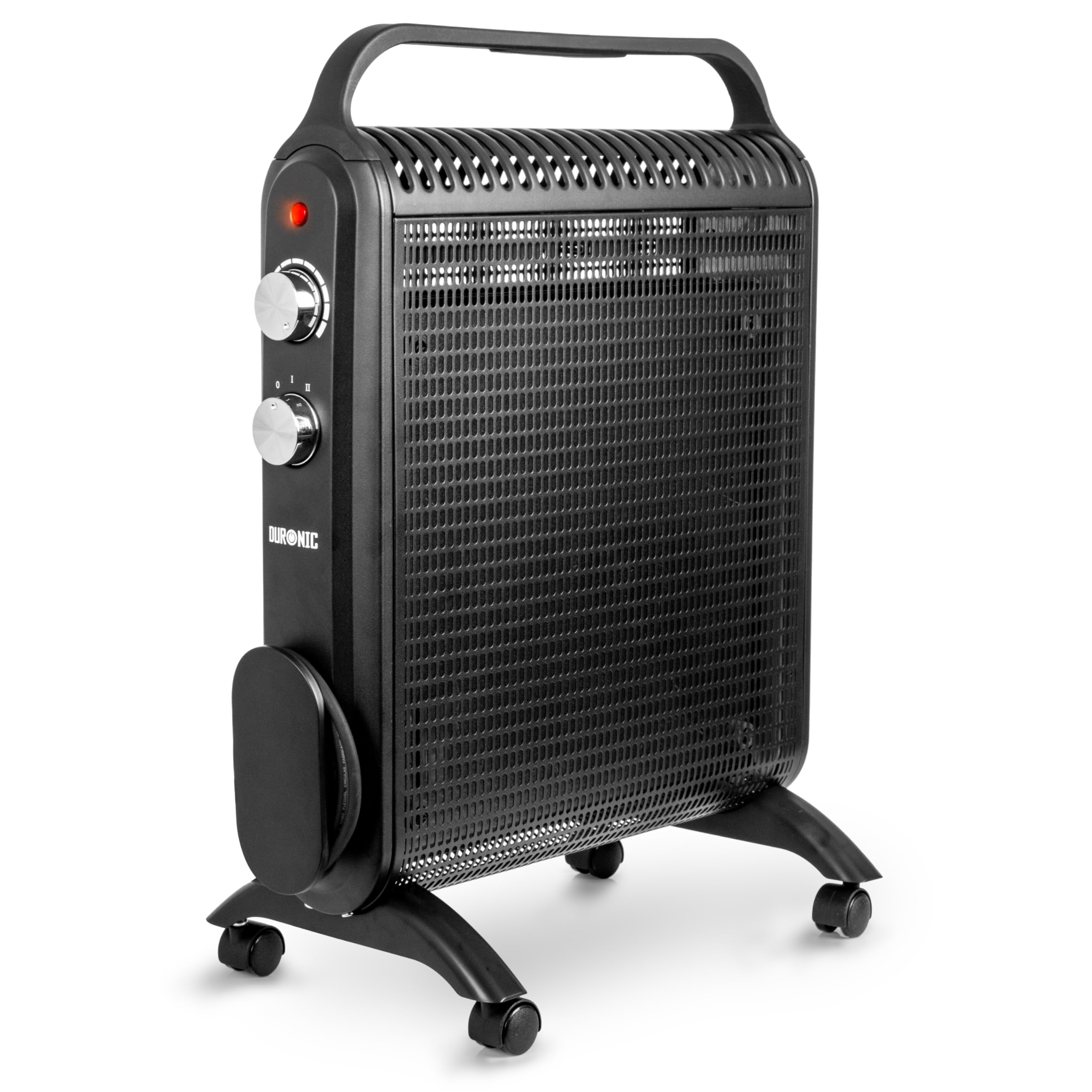 Duronic Electric Heater HV180 WE 2000W Oil Free Radiator Convection Heater Free Standing Radiator Mica Panel Heaters Portable Radiators with Micathermic Panels Convector for Home, Bedroom, Office