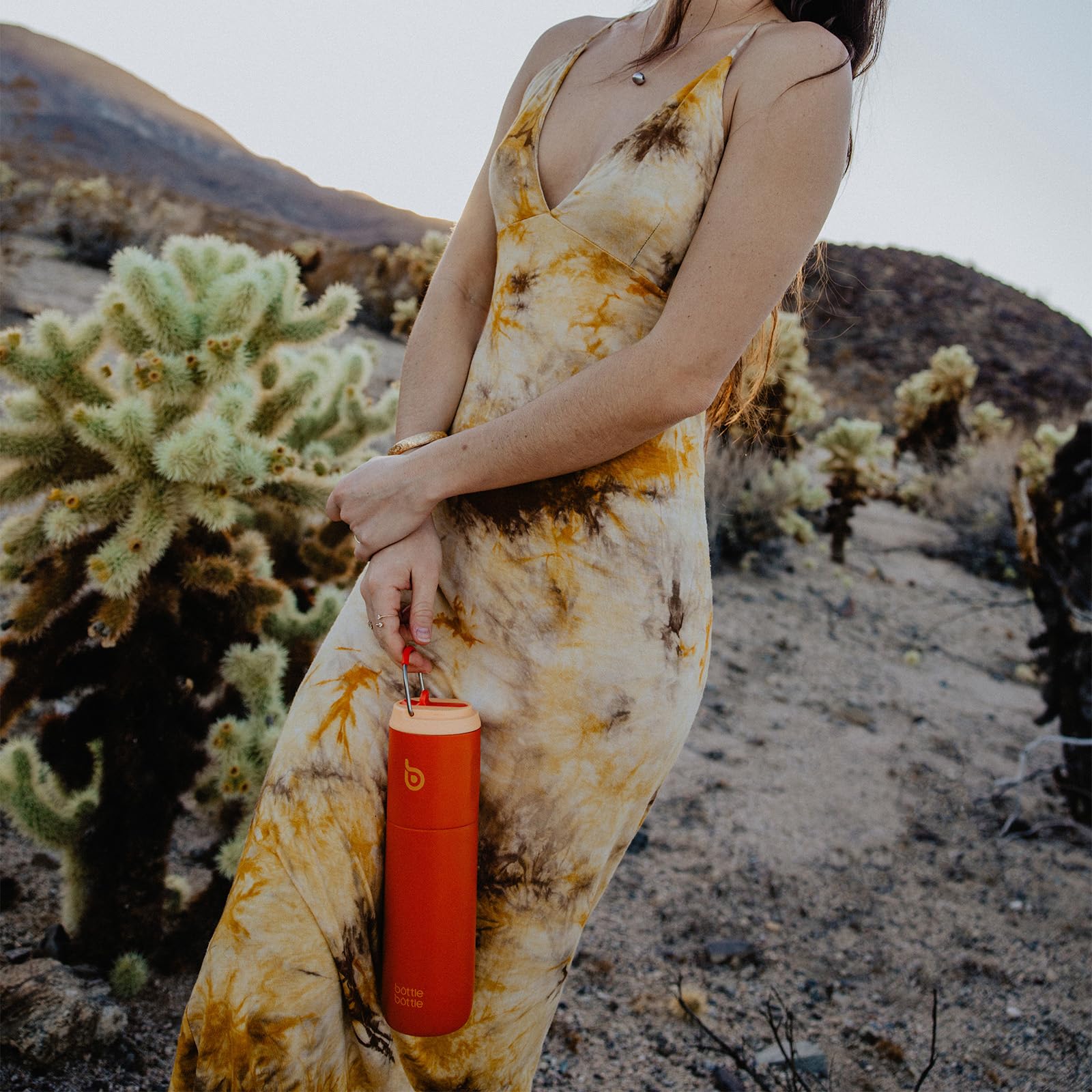 Insulated Water Bottle 700ml(24oz) with Straw, Lid, and Handle - Stainless Steel Sports Travel Gym Bottle for Men and Women (Skiing)