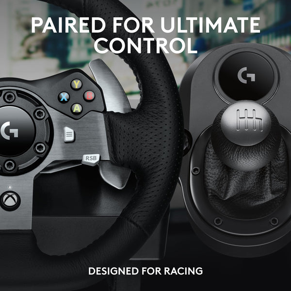 Logitech G29 Driving Force Racing Wheel and Floor Pedals, Real Force Feedback, Stainless Steel Paddle Shifters, Leather Steering Wheel Cover for PS5, PS4, PC, Mac - Black