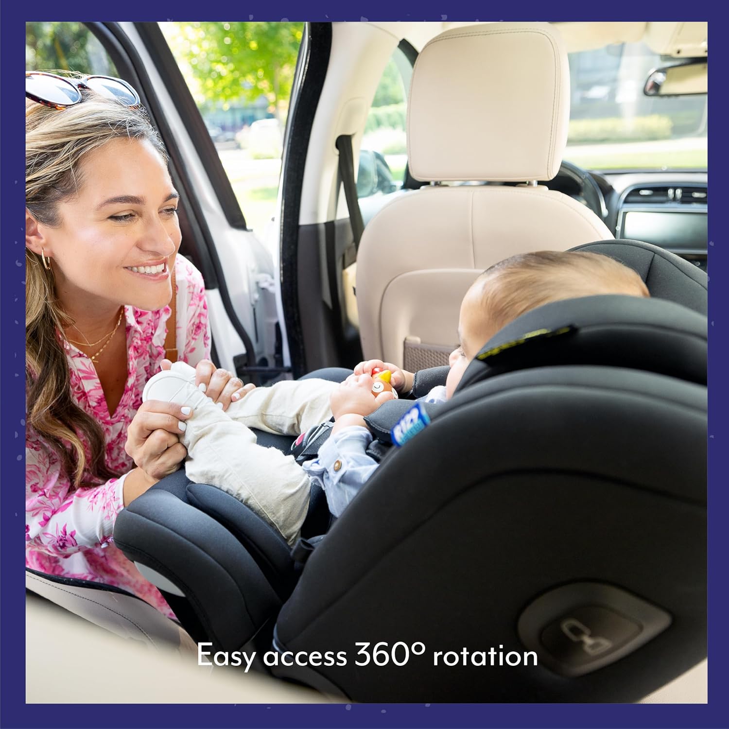 Graco Turn2Me Grow i-Size R129 ISOFIX 360° Rotating Car Seat, Rearward facing for longer from birth to approx. 4 years (40-105cm). Forward facing from 15 months to approx. 7 years (76-125cm), Midnight