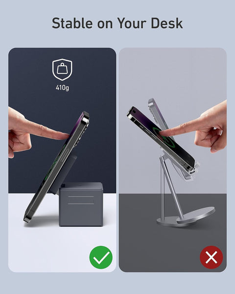 Anker 3-in-1 Cube Compatible with MagSafe - 15W Fast Charging, Foldable Wireless Charge Station for Apple Watch, iPhone 17/16/15/14/13, and AirPods Pro (Charger and Interchangeable Plugs Included)