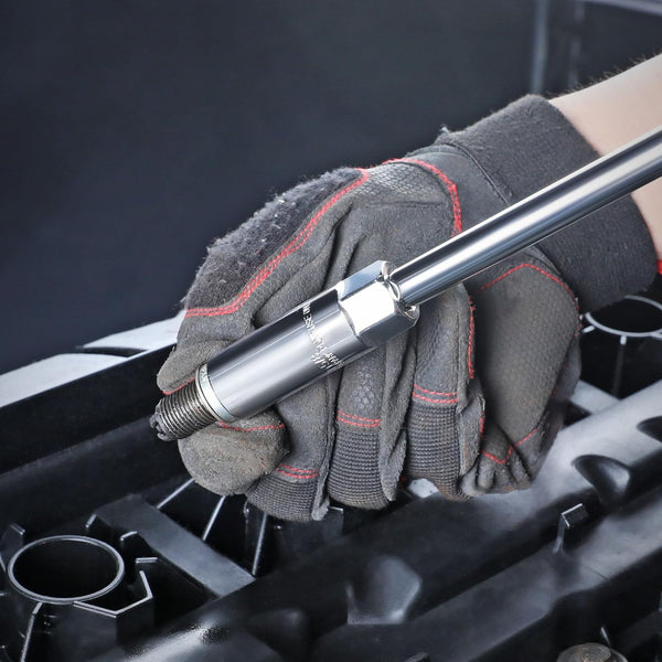 DURATECH Spark Plug Socket Set, 5-Piece SAE & Metric Cr-V Spark Plug Sockets (14mm, 18mm, 5/8", 3/4", 13/16"), 6 Point & 12 Point Thin Wall 3/8" Drive Spark Plug Removal Tool for Car, Small Engines