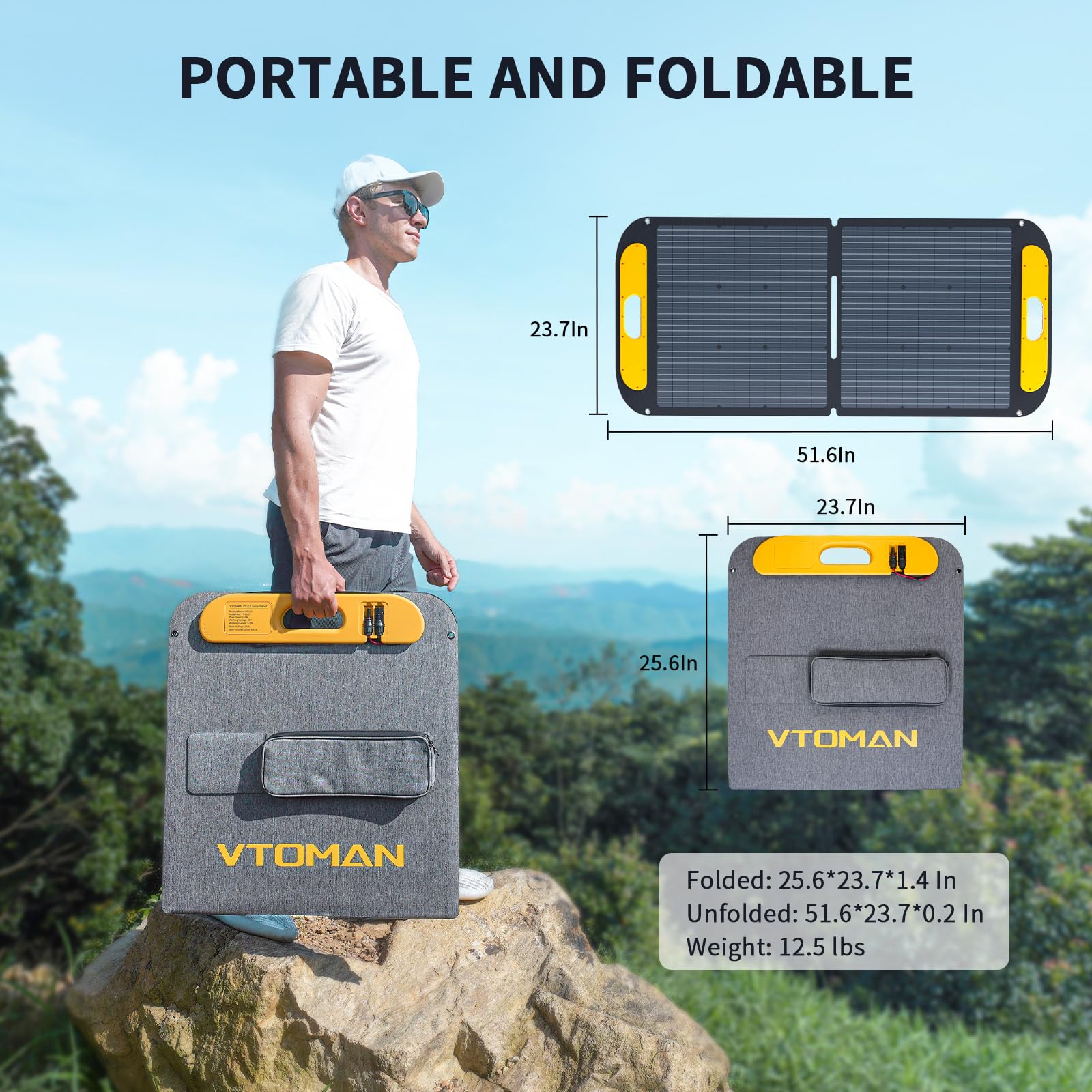 VTOMAN Jump 600X Portable Power Station 600W - 299Wh Solar Generator LiFePO4 Battery Power Station with 600W Pure Sine Wave (Surge 1200W) AC Outlet, PD 60W USB-C, 3x Regulated 12V/10A DC for Camping