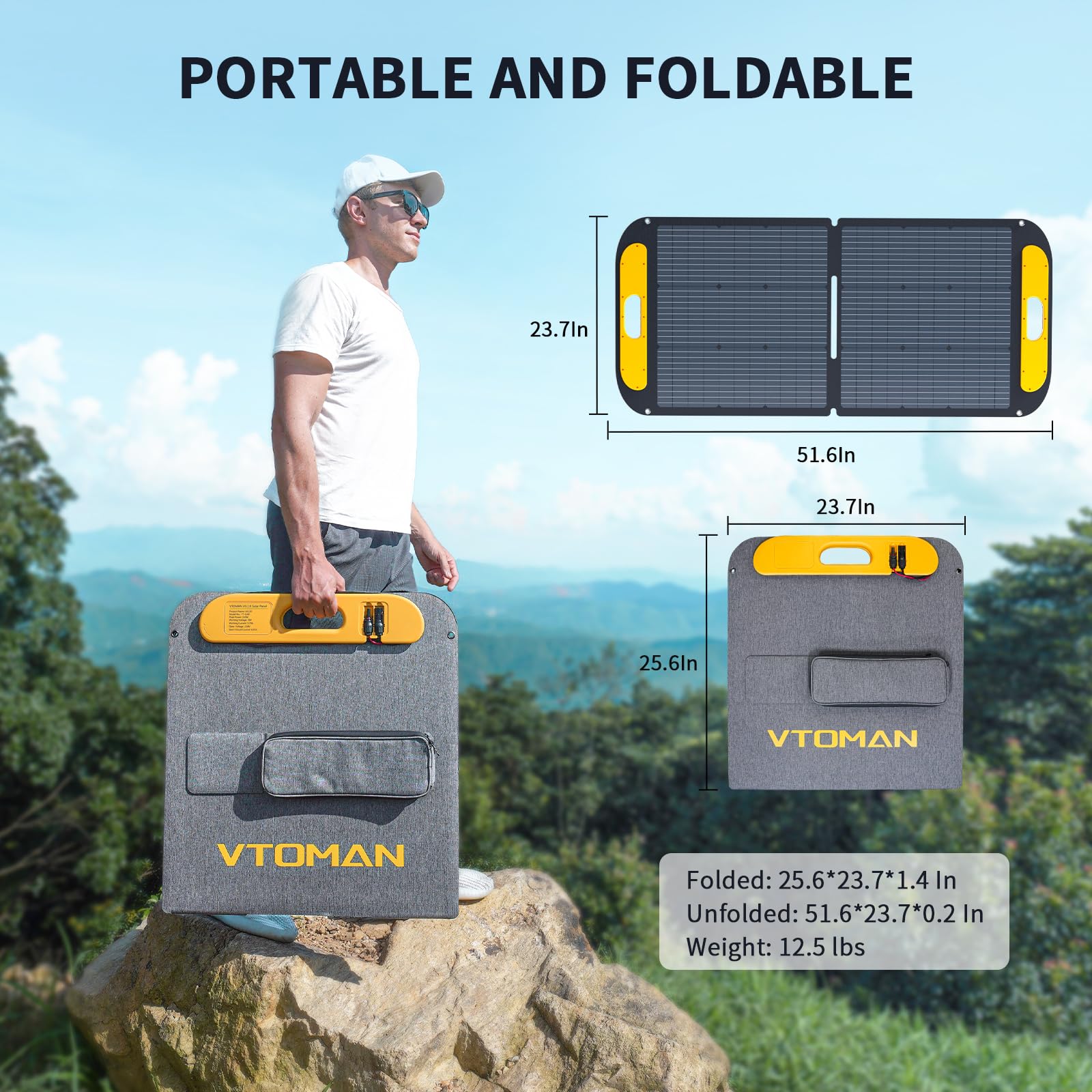 VTOMAN Jump 600X Portable Power Station 600W - 299Wh Solar Generator LiFePO4 Battery Power Station with 600W Pure Sine Wave (Surge 1200W) AC Outlet, PD 60W USB-C, 3x Regulated 12V/10A DC for Camping