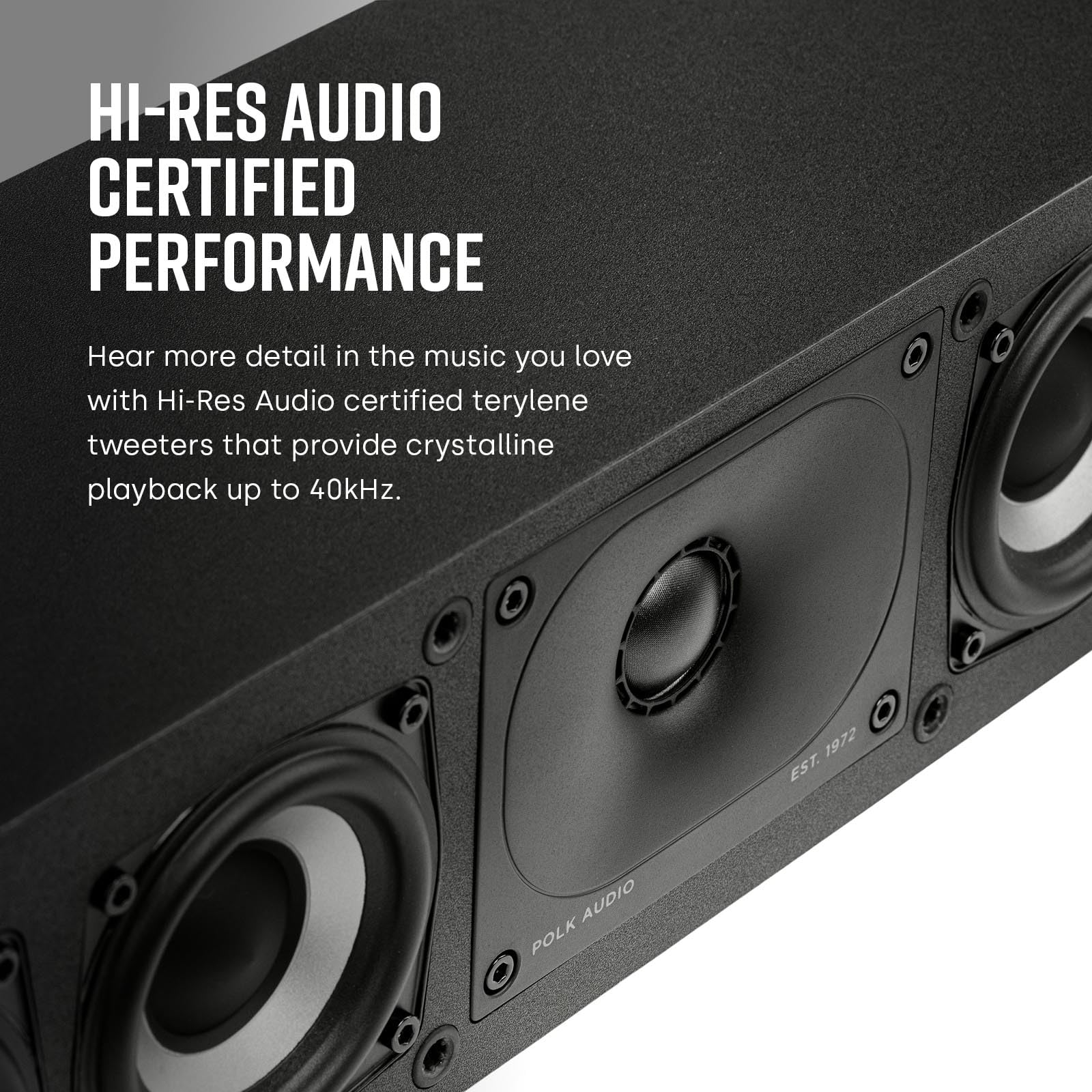 Polk Audio Polk Monitor MXT60 Compact Tower Speaker, HiFi and Home Cinema Speaker, Hi-Res Certified, Dolby Atmos and DTS:X Compatible (1 piece)