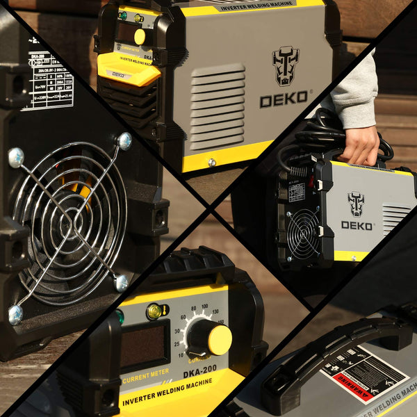 MIG Welder 135Amp: DEKO 220V Flux Core MIG/Lift TIG/Stick 3-in-1 Welding Machine IGBT Inverter Portable Kit with Welding Gun, Wire