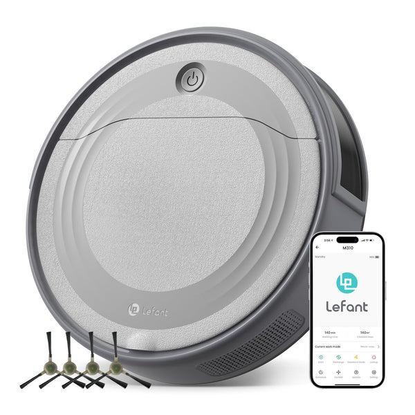 Lefant M210 Robot Vacuum Cleaner, 2200Pa Strong Suction, 7.8cm Thin 28cm DIA, Automatic Self-Charging Small Robotic Vacuums, Wi-Fi/App/Alexa Control, Ideal for Pet Hair Hard Floor and Carpet