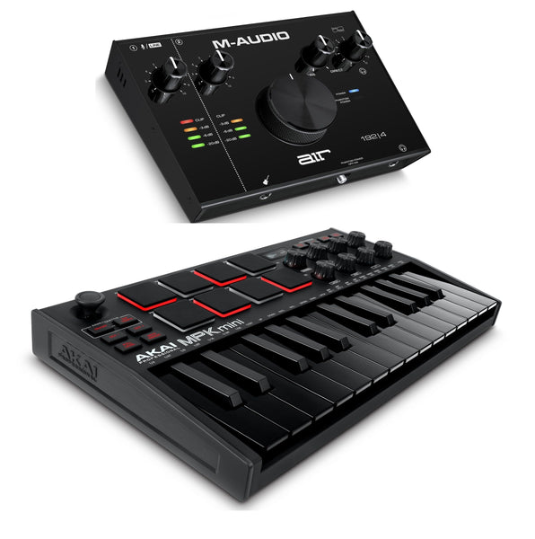 Akai Professional MPK Mini MK3 - 25 Key USB MIDI Keyboard Controller with 8 Backlit Drum Pads, 8 Knobs and Music Production Software and Native Instruments Sound Package (NKS Integration)