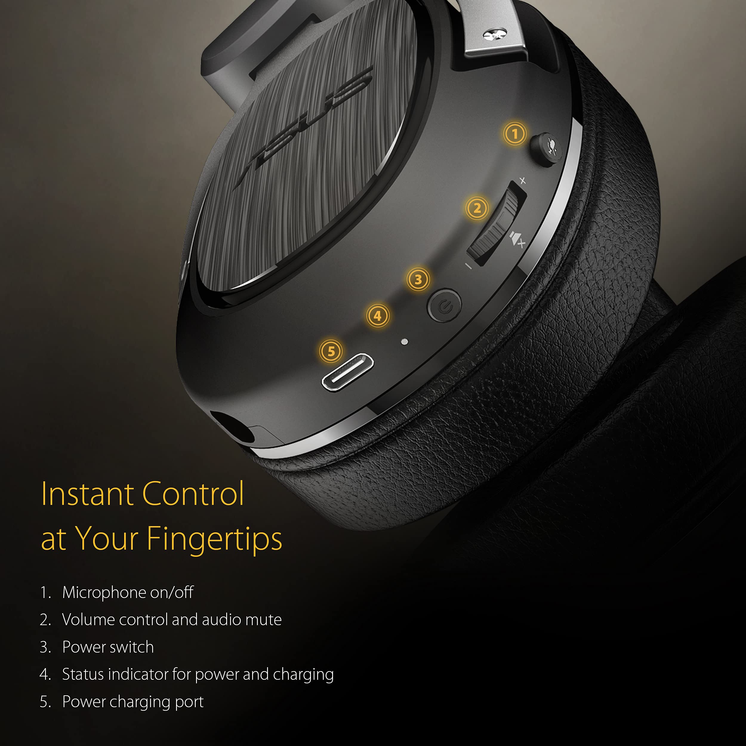 ASUS TUF Gaming H1 Wired Headset (Discord Certified Mic, 7.1 Surround Sound, 40mm Drivers, 3.5mm, Lightweight, For PC, Switch, PS4, PS5, XBOX One, XBOX Series X | S, and Mobile Devices)- Black