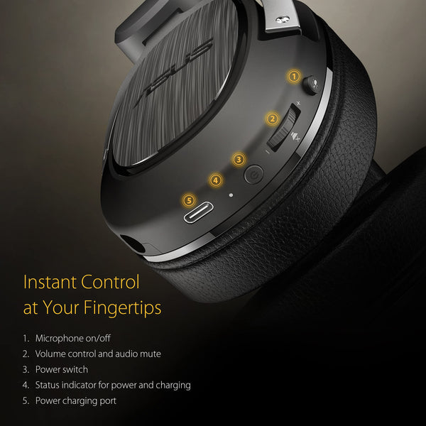 ASUS TUF Gaming H1 Wired Headset (Discord Certified Mic, 7.1 Surround Sound, 40mm Drivers, 3.5mm, Lightweight, For PC, Switch, PS4, PS5, XBOX One, XBOX Series X | S, and Mobile Devices)- Black