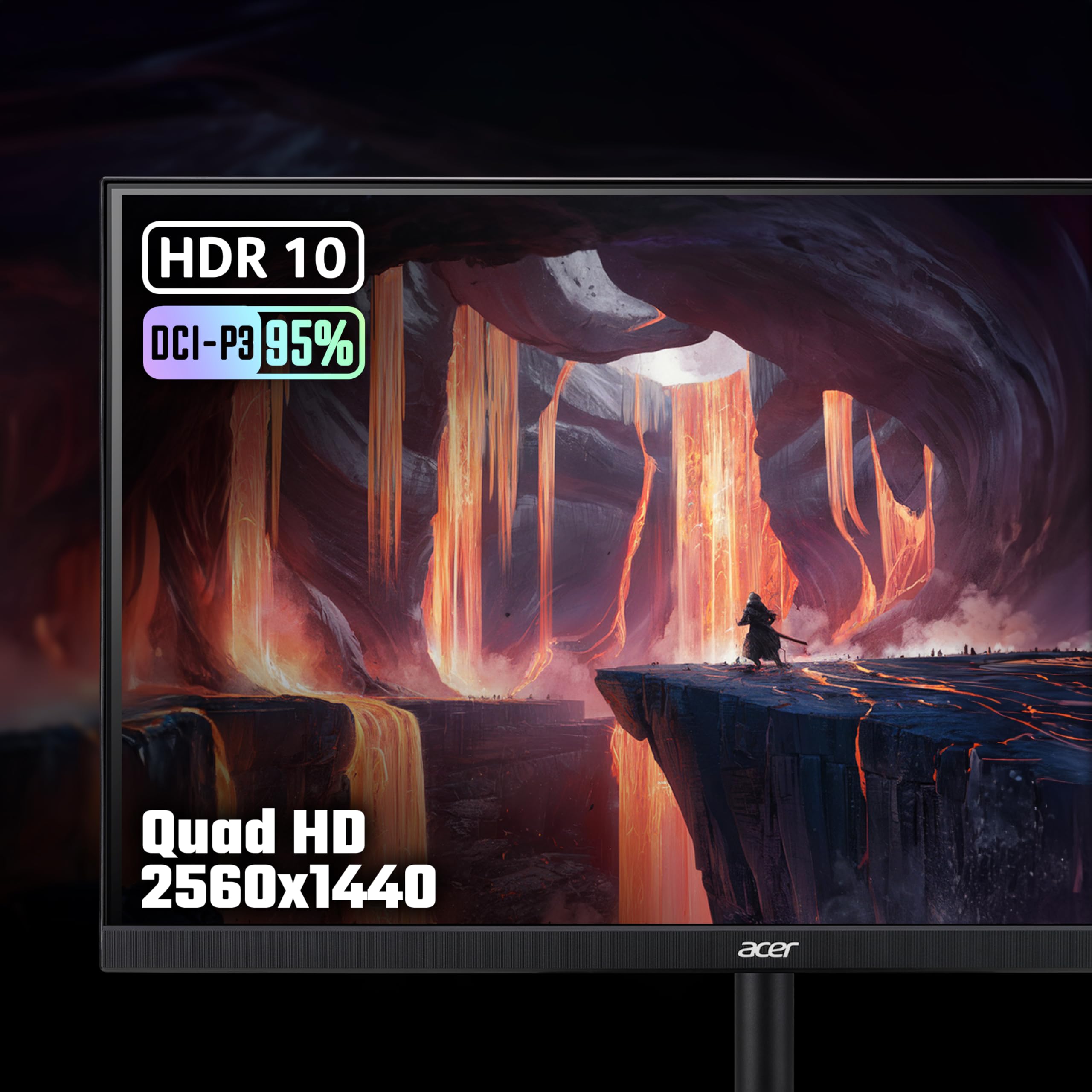 Acer Nitro KG241Y S3 24-inch Gaming Monitor - VA Panel, 1920 x 1080, 4ms, 180Hz, FreeSync Premium, HDR 10, DP, HDMI