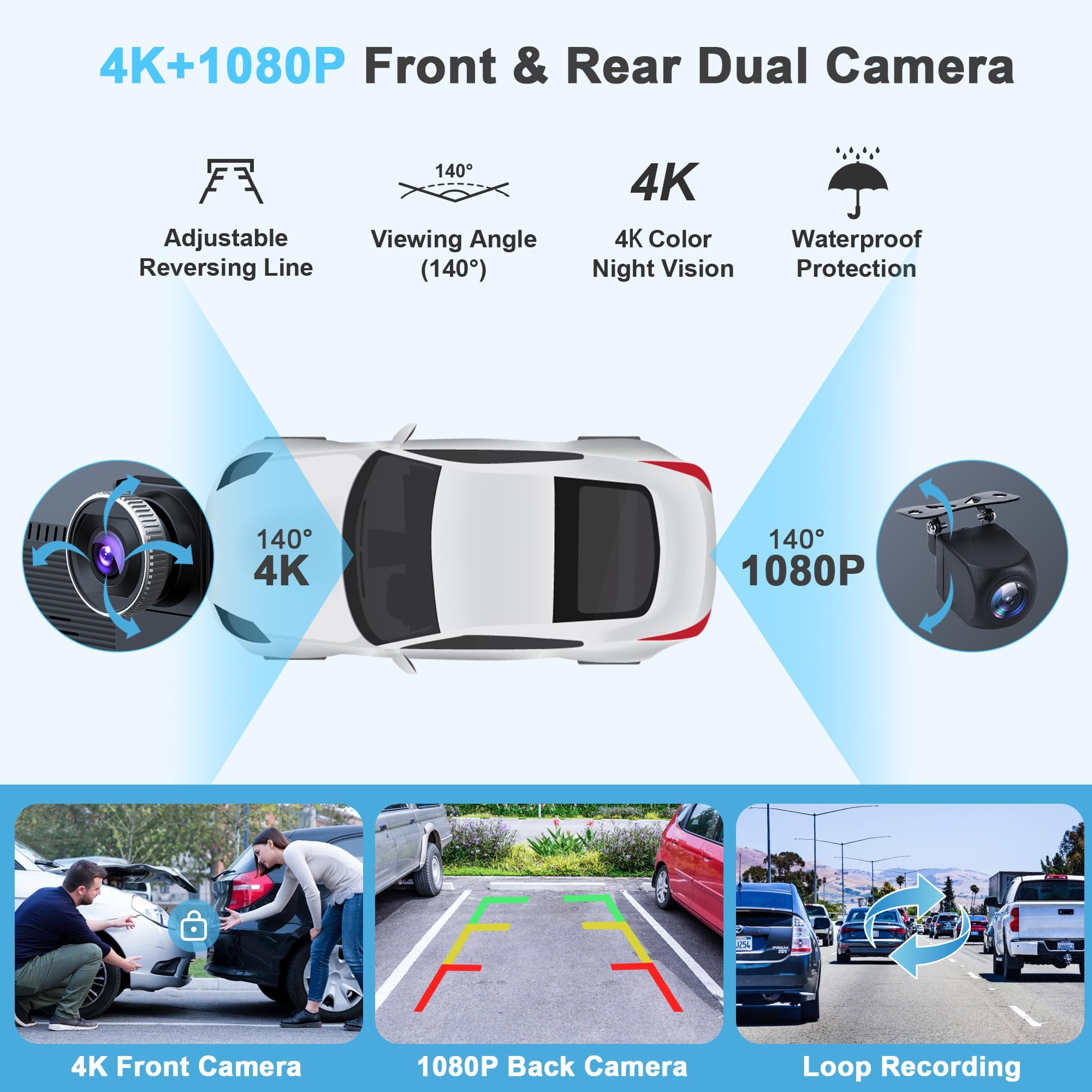 Car Stereo,9 Inch CarPlay Screen for Apple Car play & Android Auto,Portable Car Player Wireless Car Play Screen with Voice Control, Suitable for Most Vehicles (9 Inch +Camera)