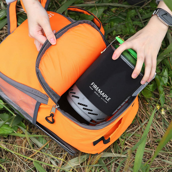 Fire-maple FMS-X2 Personal Cooking System Outdoor Hiking Camping Equipment Oven with Piezo Ignition POT Support & Stand for Outdoor Acitivities- Portable Propane Gas Stove Burner