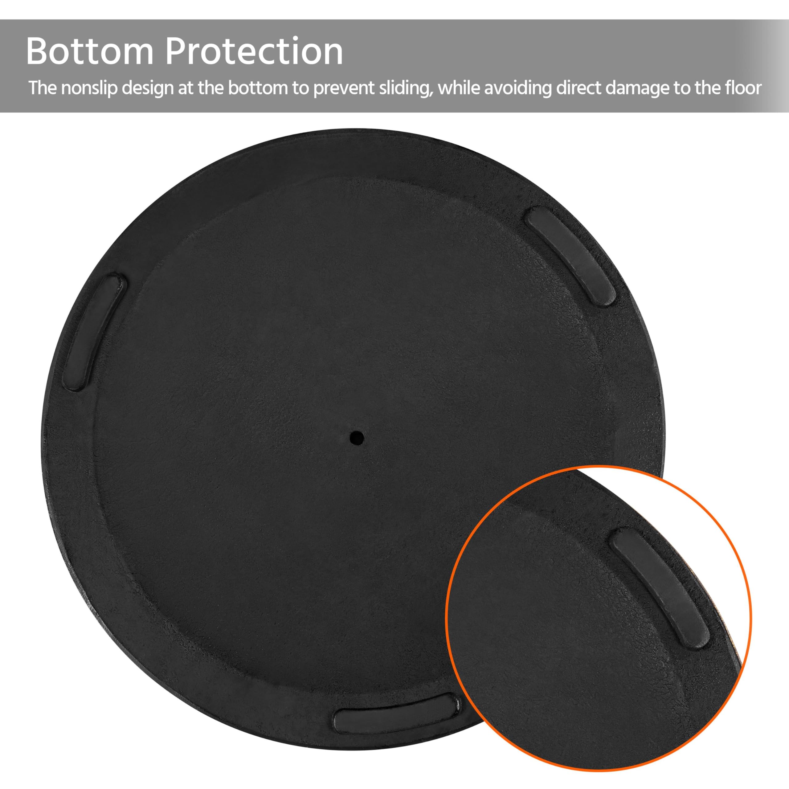 Yaheetech 10kg Patio Umbrella Stand Parasol Base Weight Heavy Duty Garden Parasol Stand Holder Round Iron Umbrella Base Stand Bronze