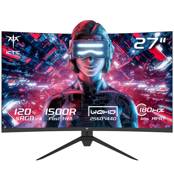 KTC Flat 32 Inch Monitor, QHD 1440P 2K@100Hz IPS Large Computer Monitor, Ultra Thin Bezels, Anti-Blue Light, HDR10, 103% sRGB, 86% DCI-P3, 350 Nits, 3ms MPRT, Adaptive Sync for Working and Gaming