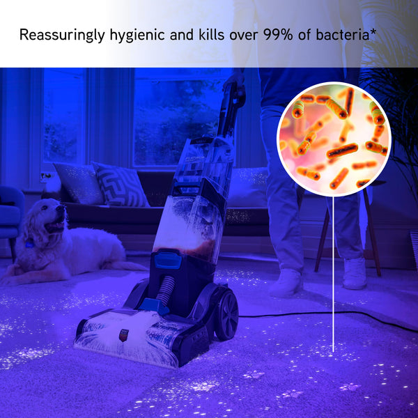 Vax Smartwash Pet-Design Carpet Cleaner | Kills 99% of Bacteria | Pre-treatment Wand – CDCW-SWXP, Grey, White and Teal