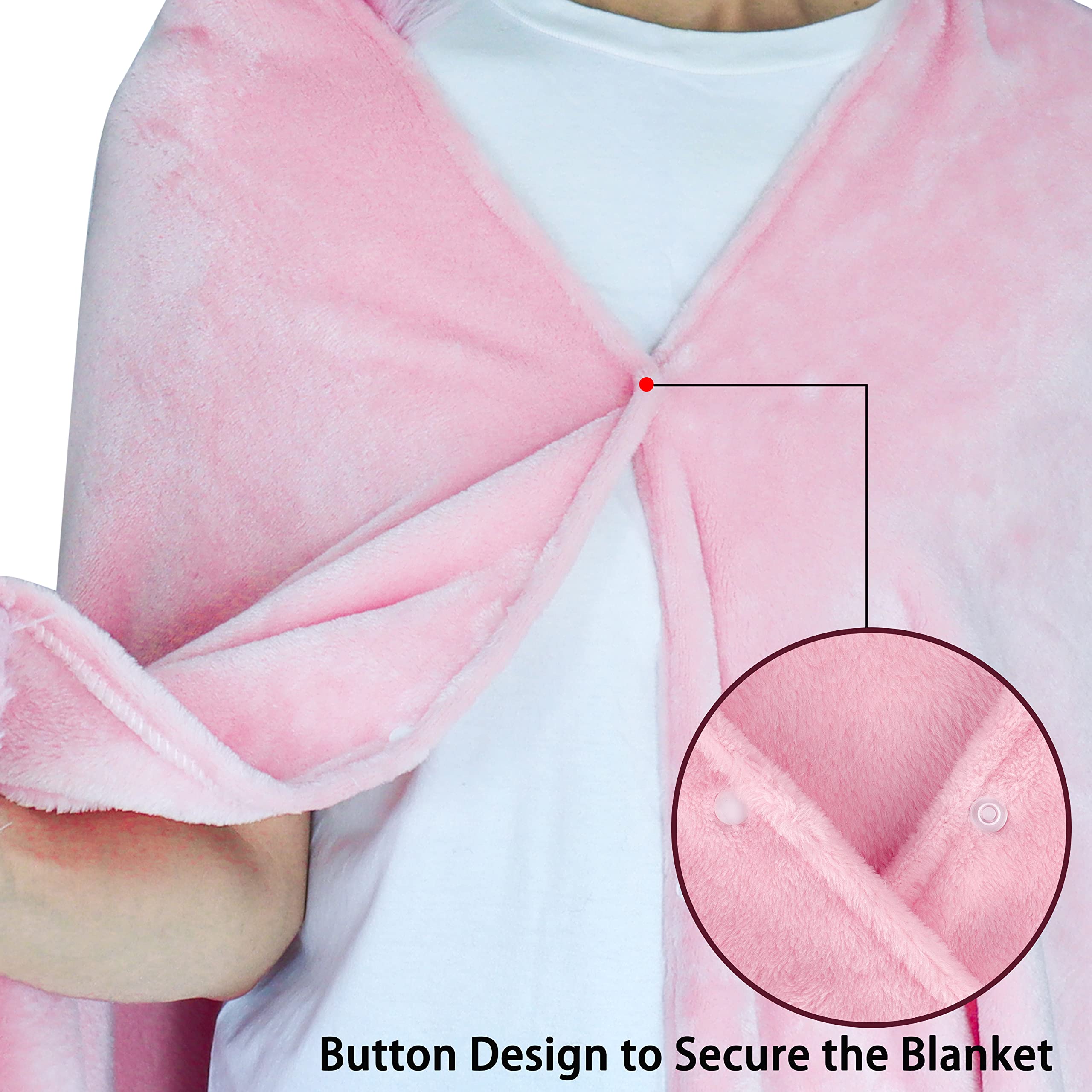 Shoppawhile Sloth Gifts for Women Wearable Hooded Blanket Soft Cute Warm Fluffy Sloth Hooded Blanket 59 * 51 inch