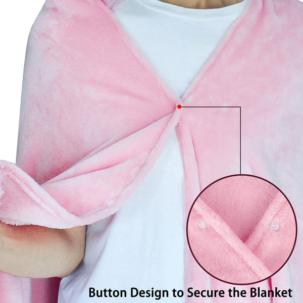 Shoppawhile Sloth Gifts for Women Wearable Hooded Blanket Soft Cute Warm Fluffy Sloth Hooded Blanket 59 * 51 inch