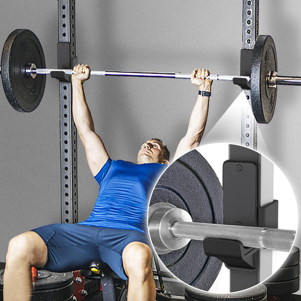 Kipika Fit 2"x2" with 1'' Hole Square Tube, Bottom Reinforcement J-hooks for Power Rack Attachments, Squat Rack Accessories, Strength Training Power