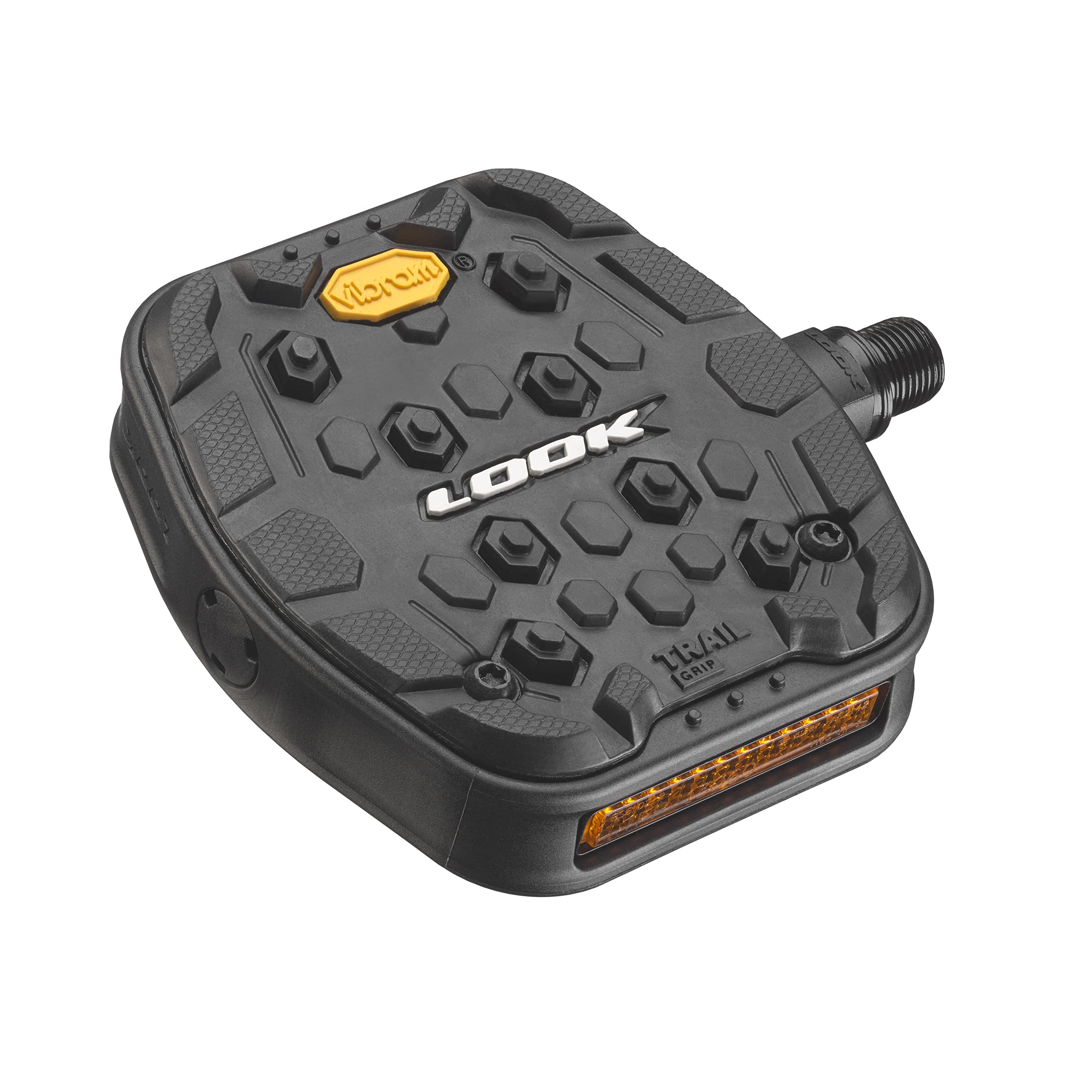 LOOK Cycle - Geo Trail Grip Bicycle Pedals - Flat Pedals - Reliability, Comfort and Durability - Slip-Proof Safety - Innovative Activ Grip Rubber -