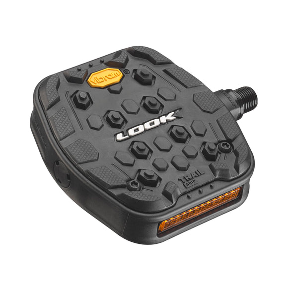 LOOK Cycle - Geo Trail Grip Bicycle Pedals - Flat Pedals - Reliability, Comfort and Durability - Slip-Proof Safety - Innovative Activ Grip Rubber -