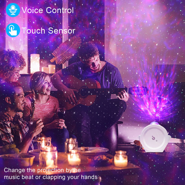 Galaxy Projector Night Light: 3 in 1 Star Lights Projector with Nebula Ocean Moon, Kids Adults 3D Starlight Projector Sensory Lights with Voice/Timer Control,Compatible Alexa Google Assistant