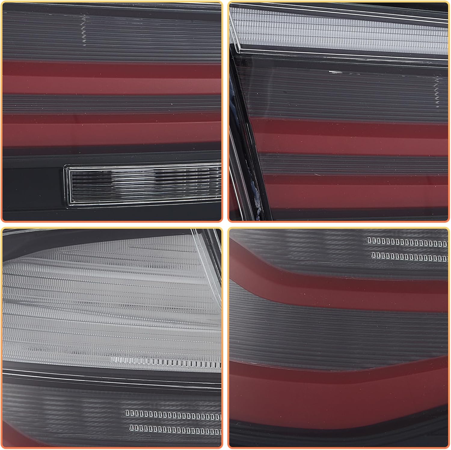 VLAND LED Rear Lights compatible with 3 Series Touring F31 2012-2018, w/Sequential Indicator, Driver & Passenger Side - Smoked