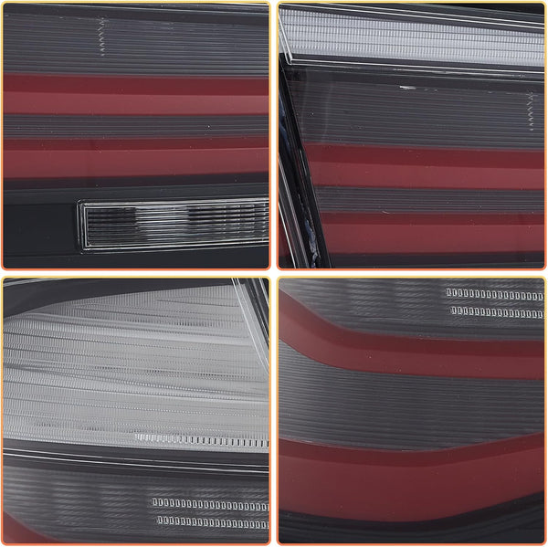 VLAND LED Rear Lights compatible with 3 Series Touring F31 2012-2018, w/Sequential Indicator, Driver & Passenger Side - Smoked