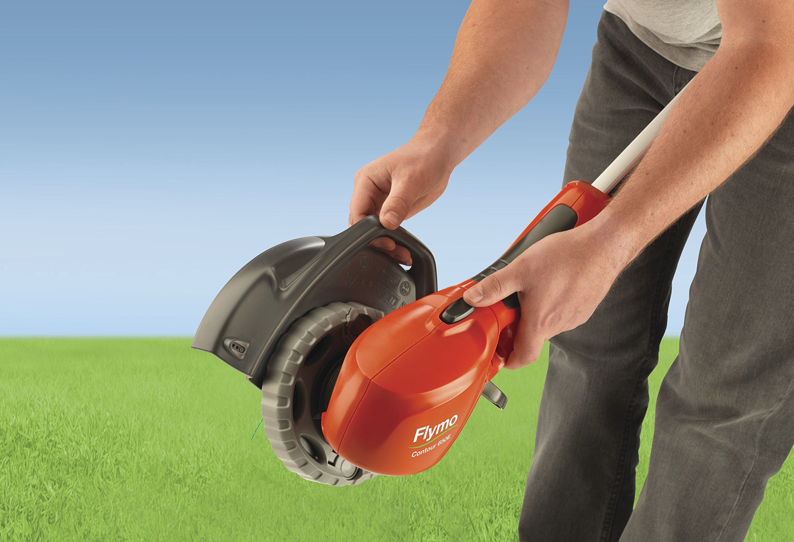 Flymo Contour 500E Electric Grass Trimmer and Edger, 500 W, Cutting Width 25 cm, Orange