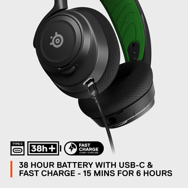 SteelSeries Arctis Nova 7X Wireless Xbox Series X/S Gaming Headset - Neodymium Magnetic Drivers - Dual Wireless Xbox & Bluetooth Audio - 38H USB-C Battery - AI Mic - Supports PS5, PC - Black