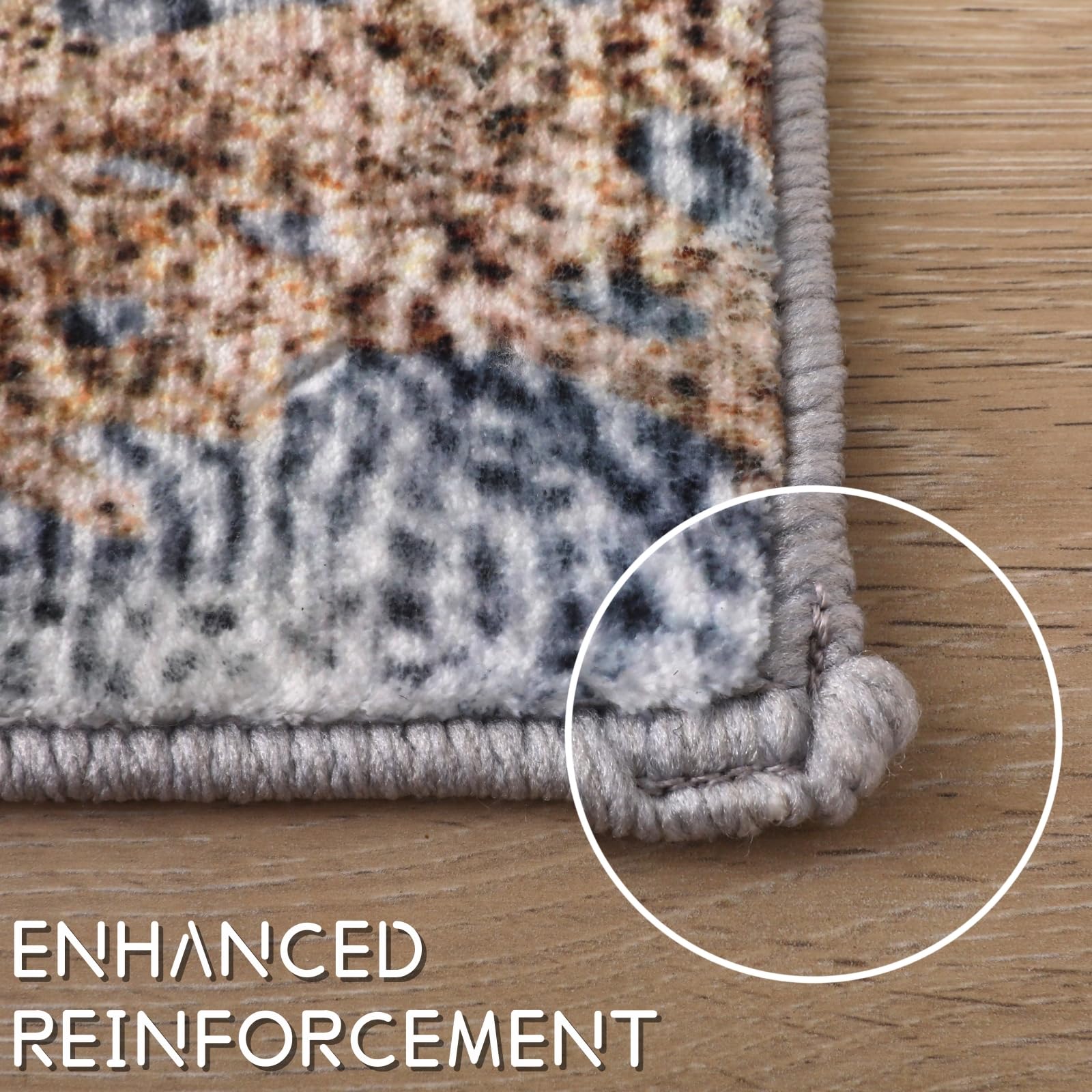 COOUS Washable Rugs for Living Room - Ultra Soft Area Rugs, Short Pile Non-Slip Non-Shedding Abstract Carpet, Stain Resistant Faux Wool Rugs for